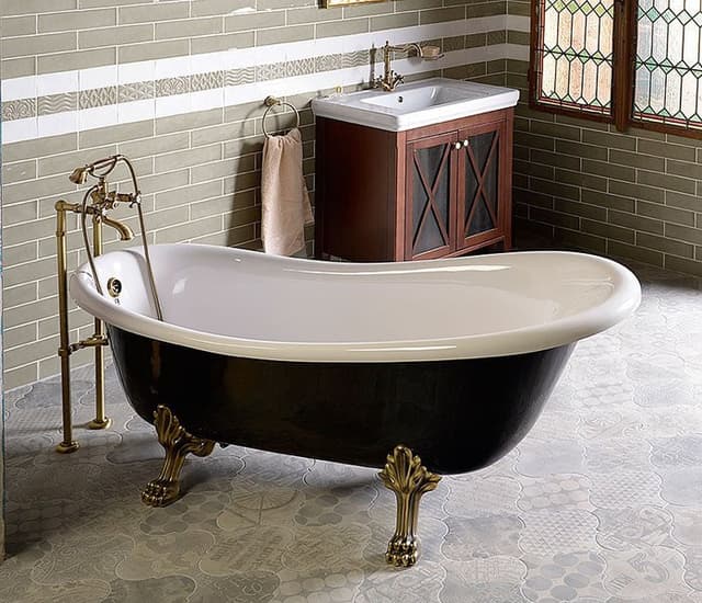 ANTEA podłączenie do instalacji baterii wannowej wolnostojącej (para), brąz