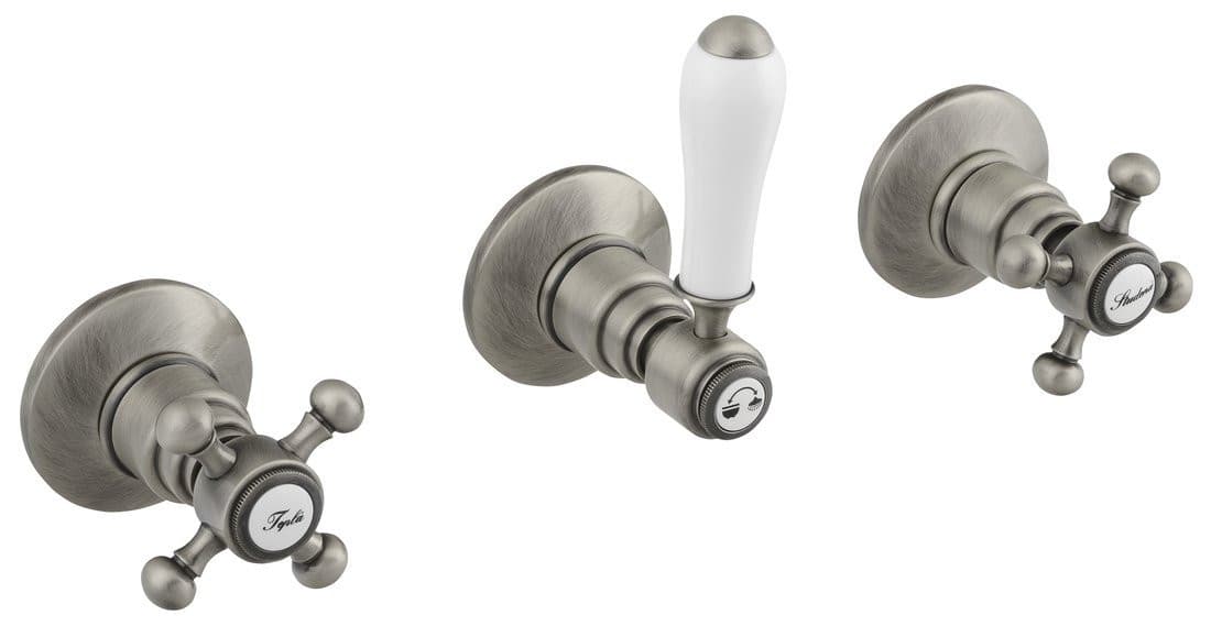 ANTEA podtynkowa bateria prysznicowa, 2 wyjścia, nikiel szczotkowany