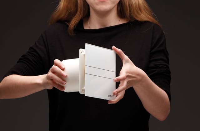 E-100 GBT wentylator łazienkowy z wyłącznikiem czasowym, 8W, wylot 100mm, czarny