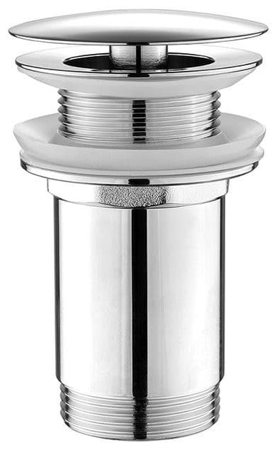 Korek umywalkowy niezamykany 5/4'', klik-klak, duży grzybek, 10-50mm, chrom