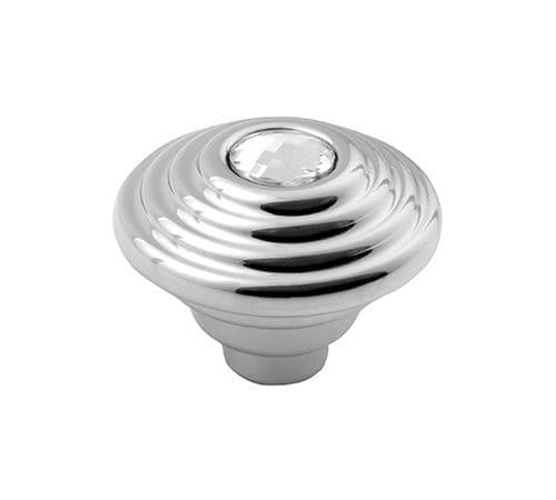 VIOLETA metalowy uchwyt, średnica 30mm, chrom/Swarovski Crystal