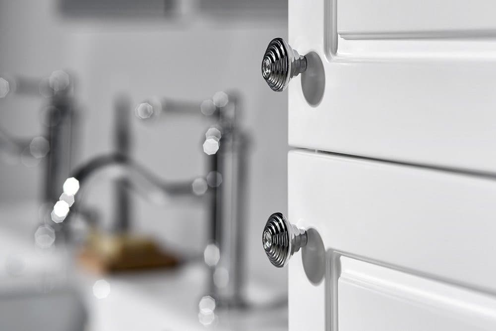 VIOLETA metalowy uchwyt, średnica 30mm, chrom/Swarovski Crystal