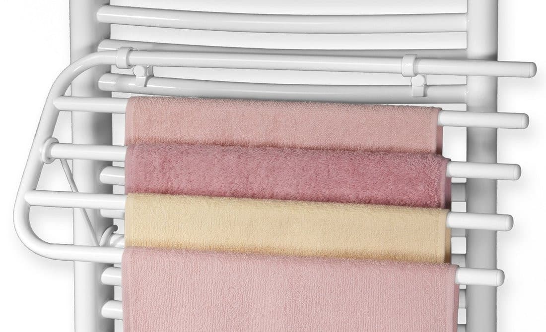 Wieszak na na 4 ręczniki na grzejnik,uniwersalne mocowanie, długość 50cm, biały