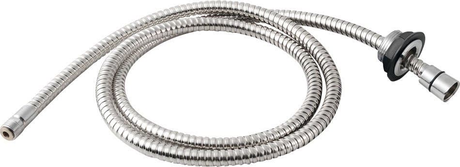 Gniazdo prysznicowe okrągłe na brzeg wanny, łącznie z wężem, chrom