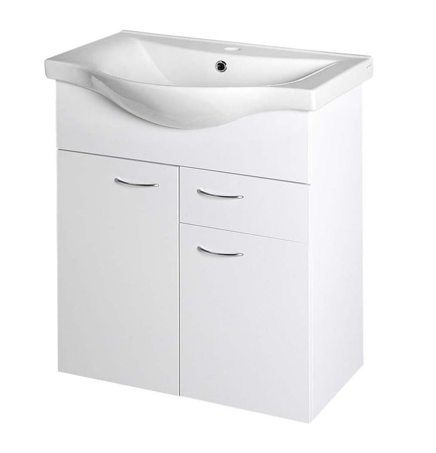 KERAMIA FRESH szafka umywalkowa, 1 szuflada, 60,6x74x34cm, biała