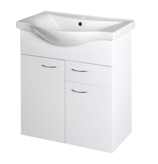 KERAMIA FRESH szafka umywalkowa, 1 szuflada, 60,6x74x34cm, biała