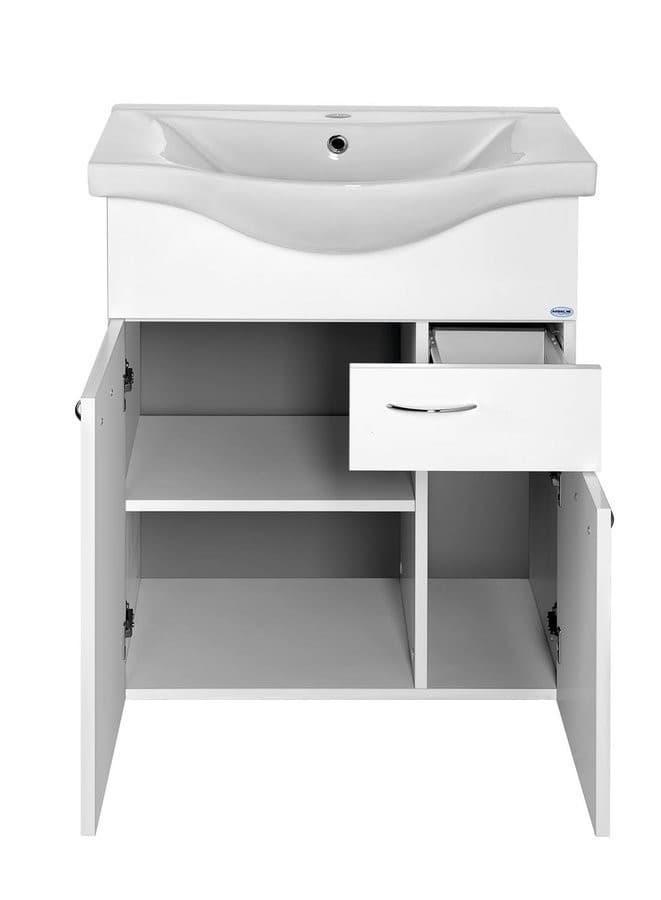 KERAMIA FRESH szafka umywalkowa, 1 szuflada, 60,6x74x34cm, biała