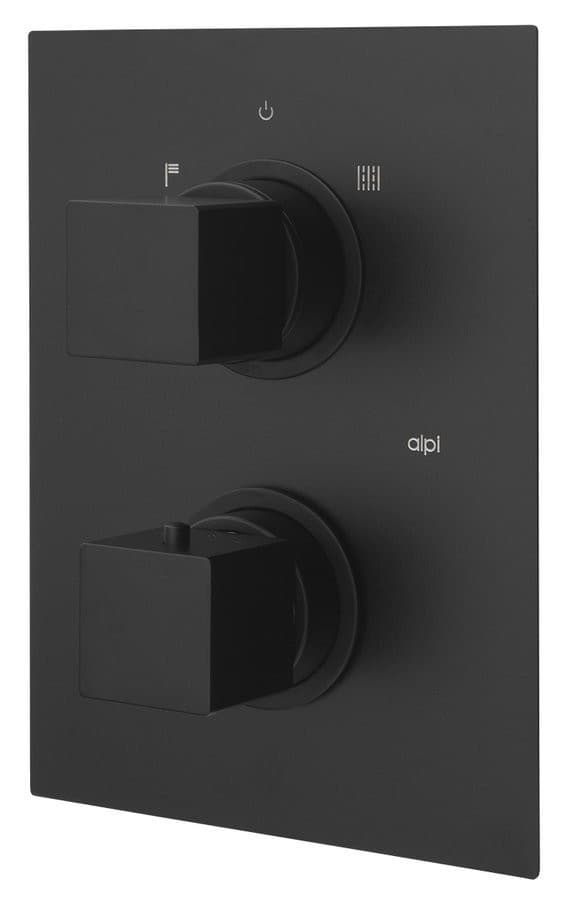 DIMY bateria prysznicowa podtynkowa, termostatyczna, 2 wyjścia, czarna