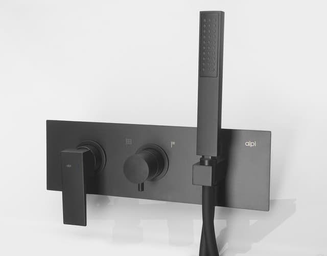 DIMY bateria prysznicowa podtynkowa, kompletna, 2 wyjścia, czarny