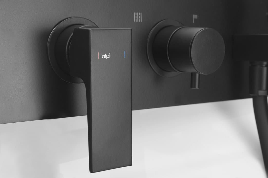 DIMY bateria prysznicowa podtynkowa, kompletna, 2 wyjścia, czarny