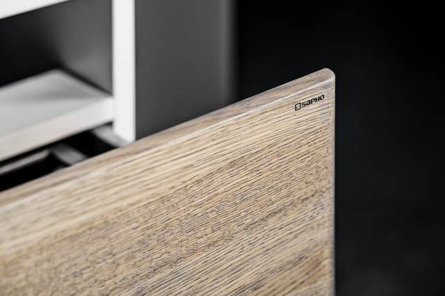 MEDIENA szafka umywalkowa 56x51x48,5cm, biały mat/dąb graphite