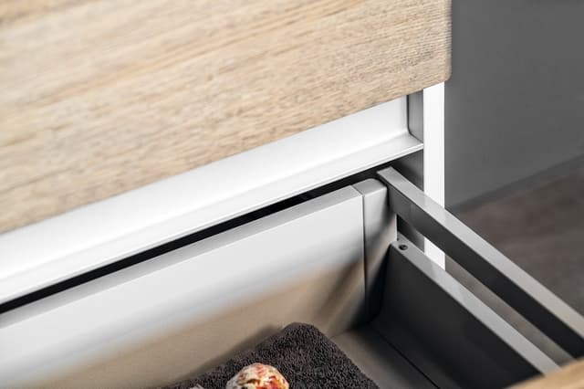 MEDIENA szafka umywalkowa 117x51x48,5cm, biały mat/dąb graphite