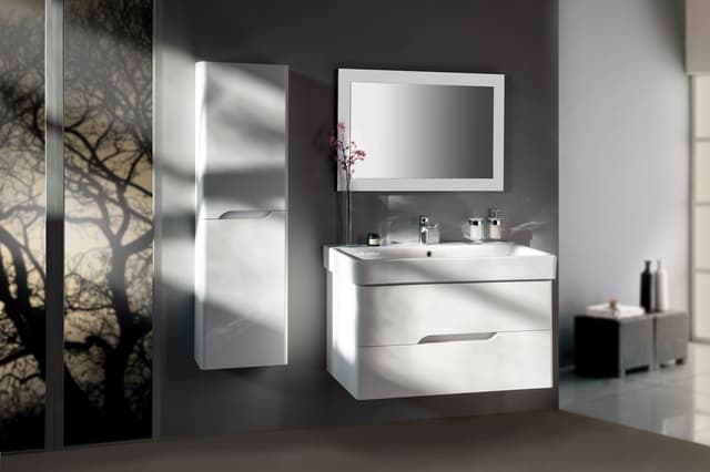 MEDIENA szafka wysoka 40x140x20cm, 2 drzwiczki, lewa/prawa, biały mat/biały mat