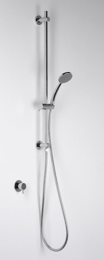 Uchwyt prysznicowy z odpływem wody, przesuwny, okrągły, 720mm, chrom