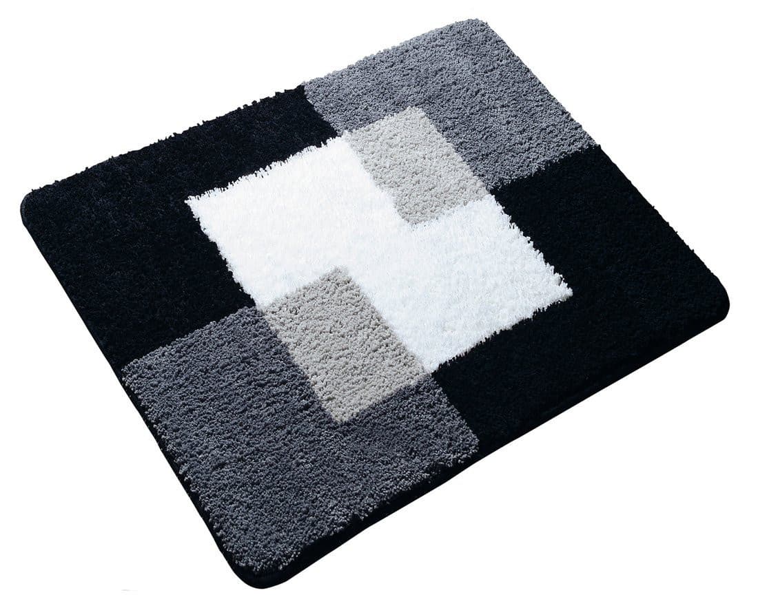 COINS dywanik łazienkowy 55x50cmcm z antypoślizgiem, polyester, szary