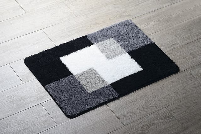 COINS dywanik łazienkowy 55x50cmcm z antypoślizgiem, polyester, szary