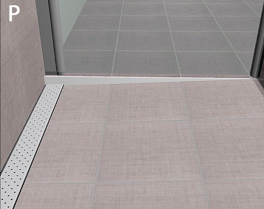 Listwa spadkowa prawa, wysokość 10 mm, długość 1500 mm, stal nierdzewna mat