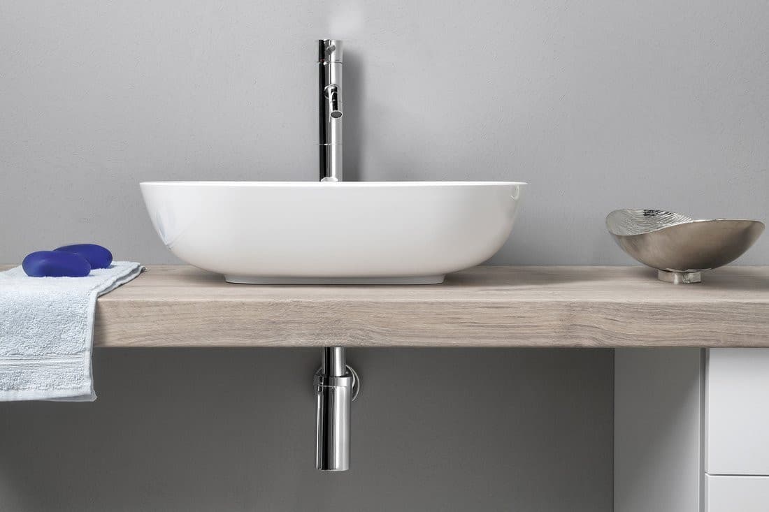 ERIDAN umywalka kompozytowa nablatowa z pokrywą odpływu 50x35cm, biały