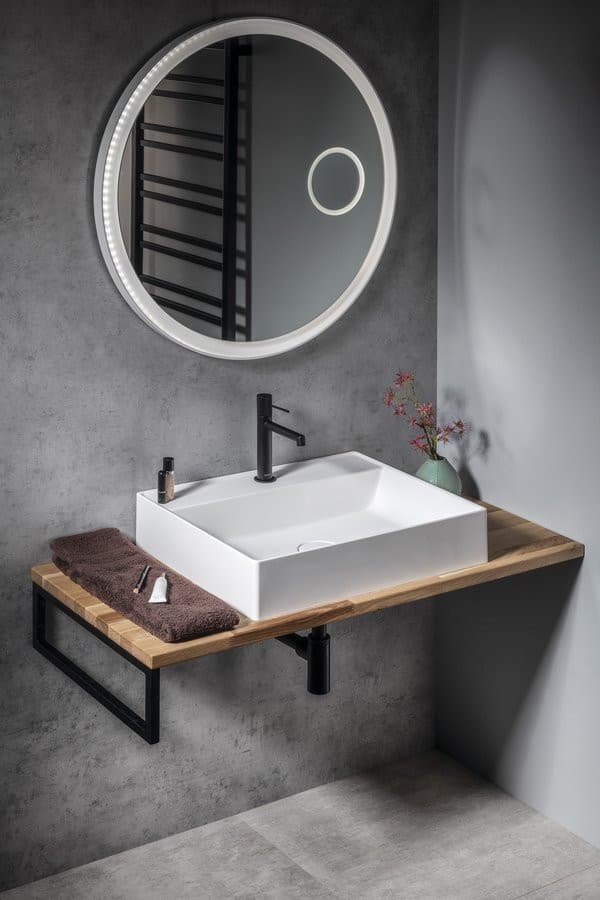 TWIG umywalka kompozytowa z maskownicą odpływu 60x47cm, biały