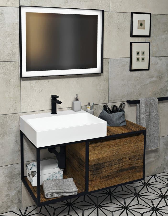 TWIG umywalka kompozytowa z maskownicą odpływu 60x47cm, biały