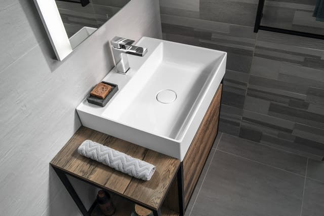 TWIG umywalka kompozytowa z maskownicą odpływu 60x47cm, biały