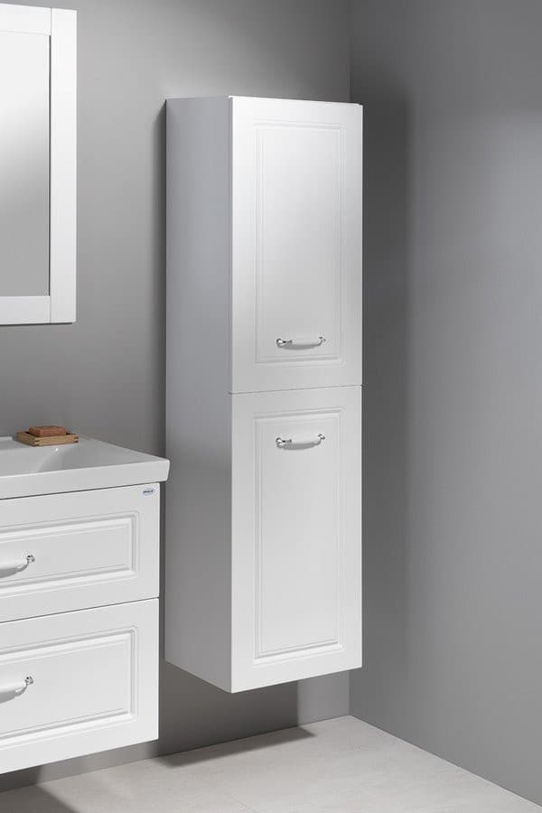 FAVOLO szafka wysoka z koszem na bieliznę 40x150x31cm, biały mat