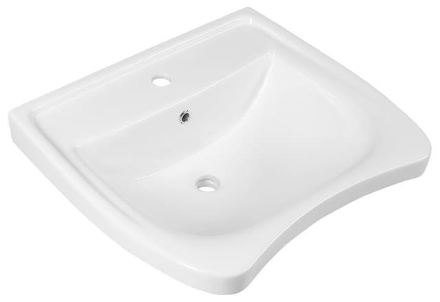 HANDICAP umywalka ceramiczna dla niepełnosprawnych 60x55cm, biała