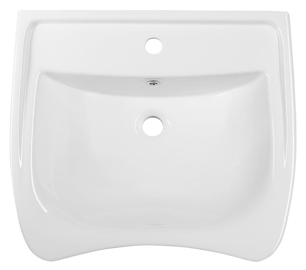 HANDICAP umywalka ceramiczna dla niepełnosprawnych 60x55cm, biała