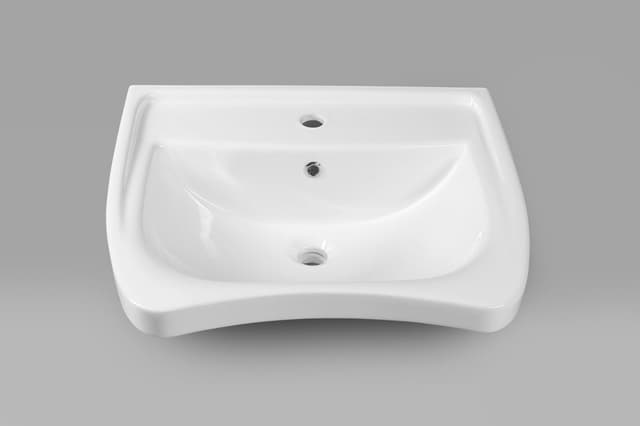 HANDICAP umywalka ceramiczna dla niepełnosprawnych 60x55cm, biała