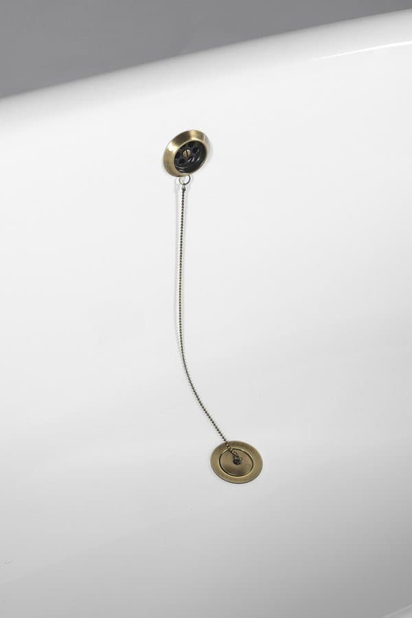 REGATA wanna wolnostojąca 175x85x61cm, nogi brąz, czarno/biała