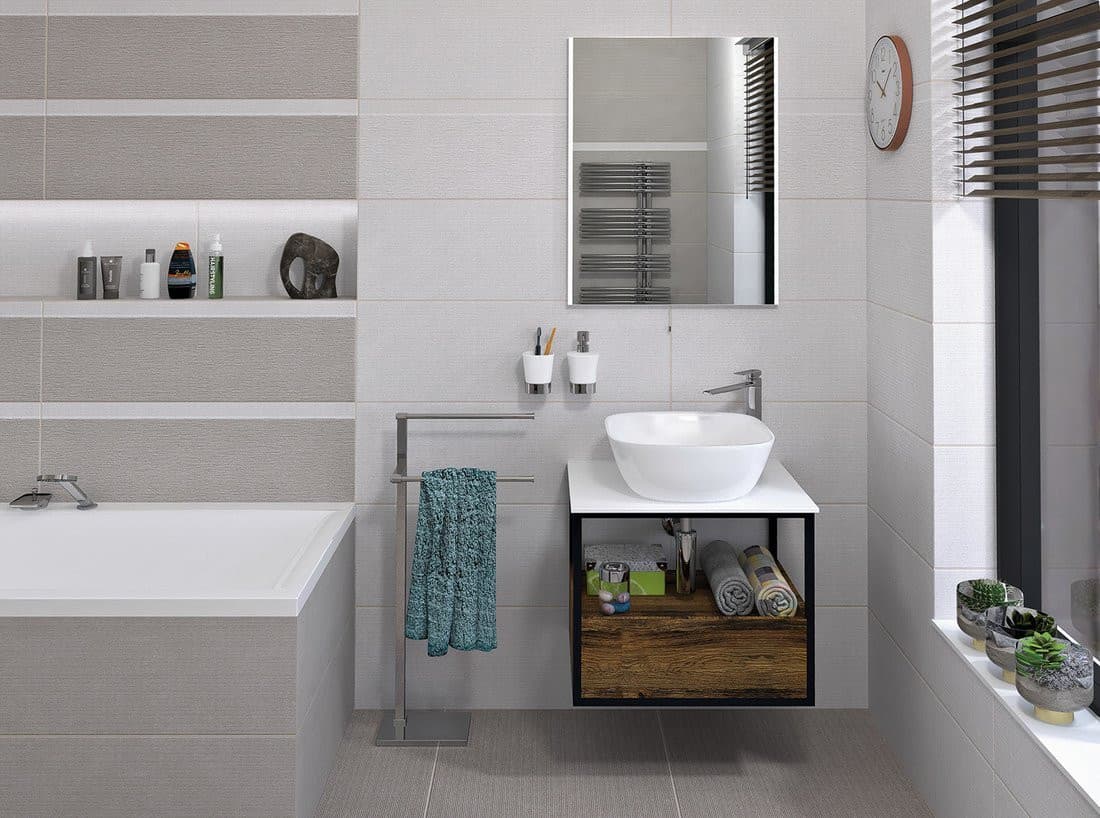 SKARA szafka pod umywalkę 59x49,5x46,5cm, czarny mat/dąb Collingwood