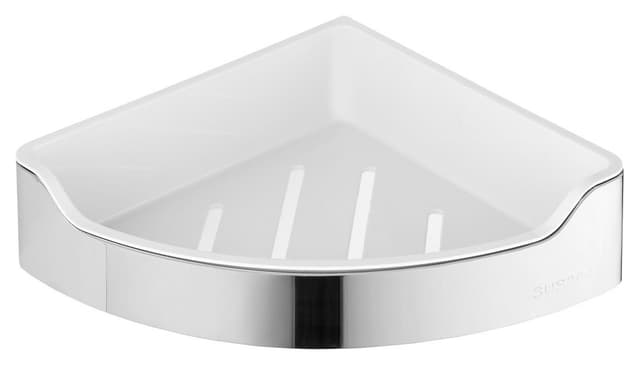 SAMBA półka narożna prysznicowa, 218x63x218mm, stal nierdzewna polerowana