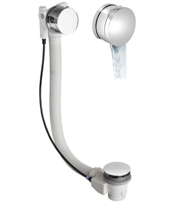 MARBLE zestaw odpływowy z napełnianiem, automatyczny, długość 775mm, chrom