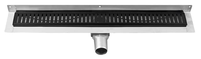 MANUS ONDA odpływ liniowy ze stali nierdzewnej z rusztem, naścienne, L-850, DN50, czarny mat