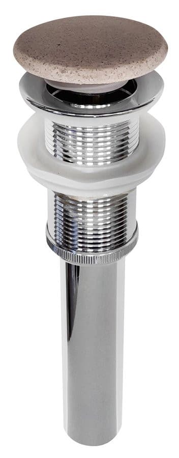 Korek umywalkowy 5/4'', klik-klak, betonowy grzybek, biały piaskowiec