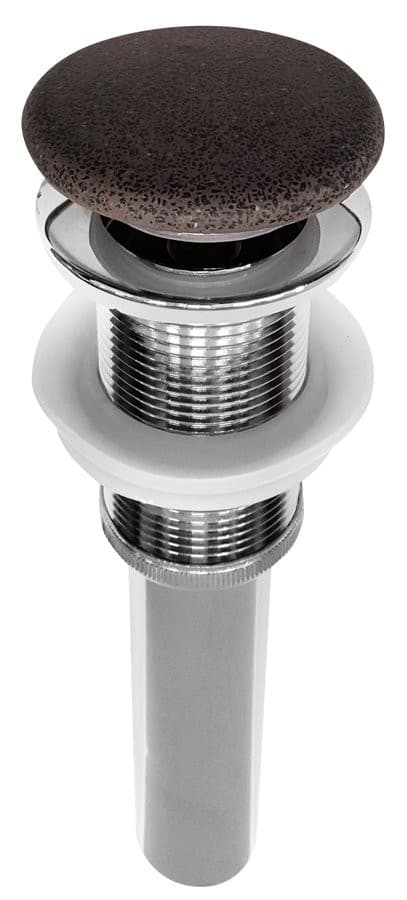 Korek umywalkowy 5/4'', klik-klak, betonowy grzybek, czrany granit