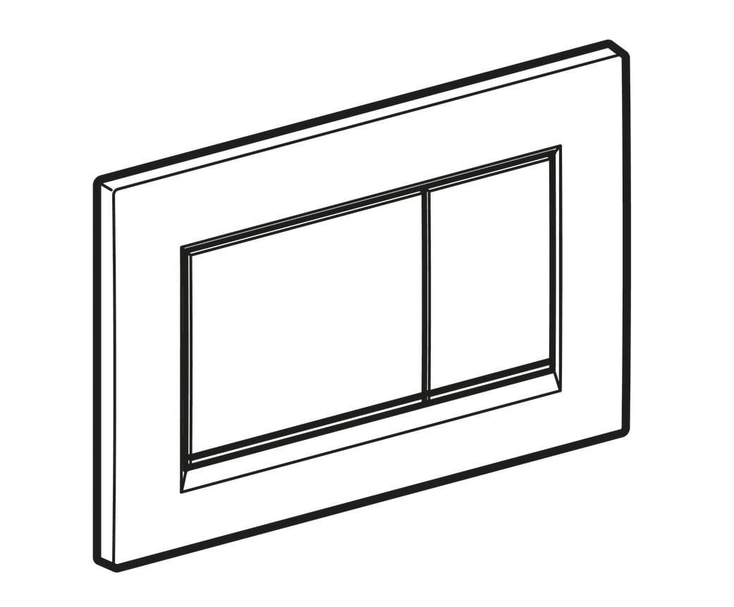 GEBERIT SIGMA30 przycisk spłukujący, czarny połysk/chrom, plastik