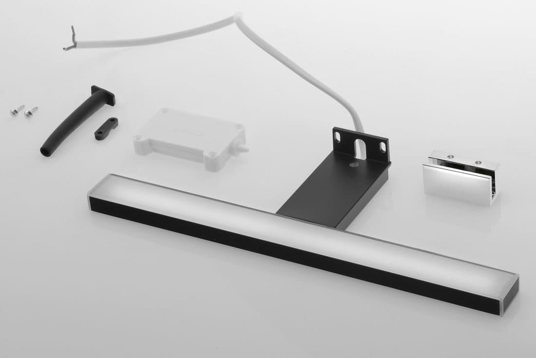 ESTHER 2 oświetlenie ścienne LED, 6 W, 280x14x107 mm, IP44, czarny