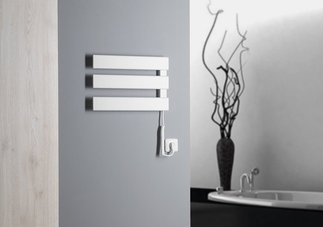 ELVIS elektryczna suszarka na ręczniki 457x342x55 mm, 50 W, biały