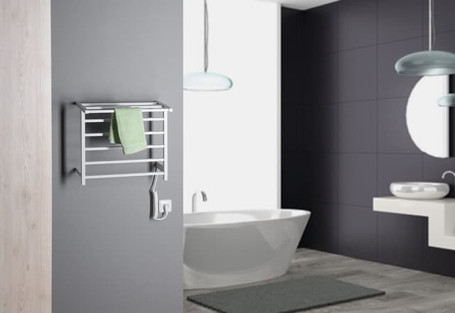 ELZOR elektryczna suszarka na ręczniki 500x470 mm, 60 W, biały mat