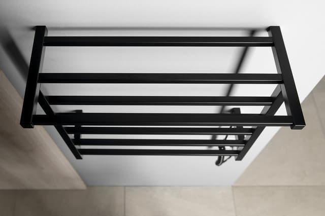 ELZOR elektryczna suszarka na ręczniki 500x470 mm, 60 W, czarny mat