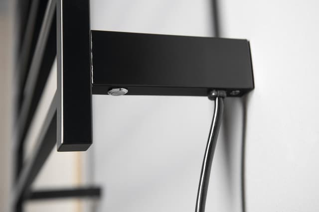 ELZOR elektryczna suszarka na ręczniki 500x470 mm, 60 W, czarny mat