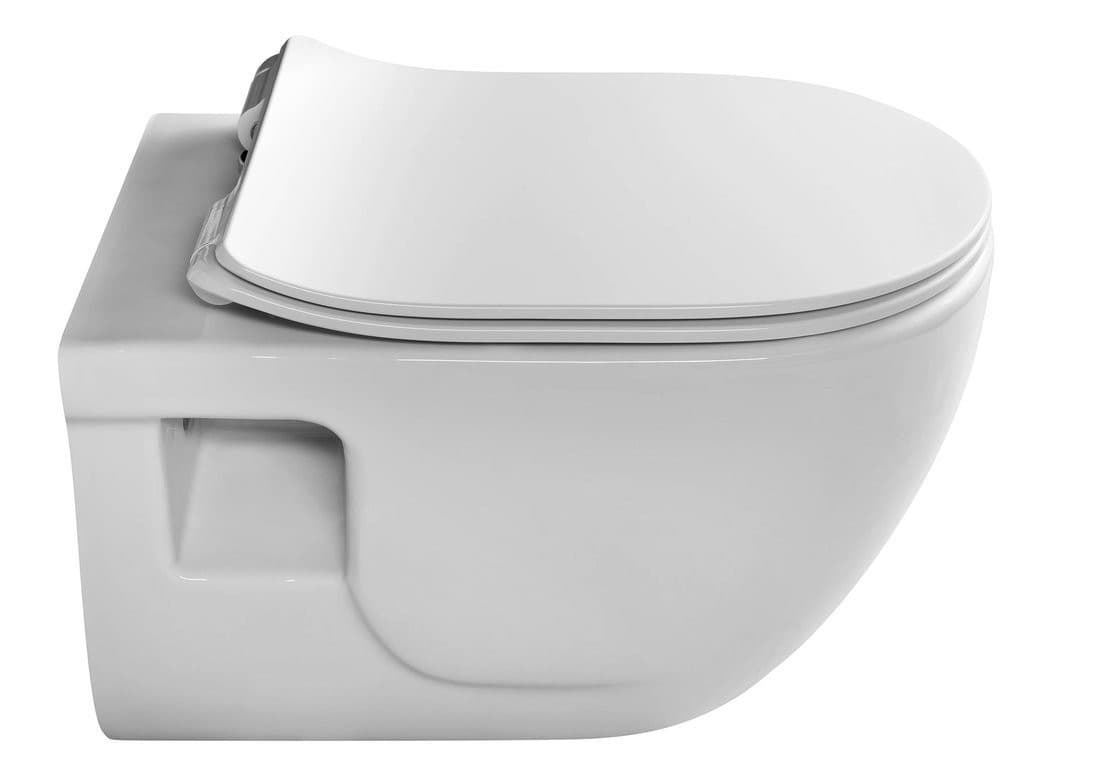 BRILLA CLEANWASH WC wiszące z funkcją bidetu, Rimless, 36,5x53cm, biały