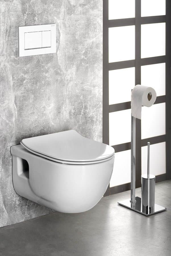 BRILLA CLEANWASH WC wiszące z funkcją bidetu, Rimless, 36,5x53cm, biały