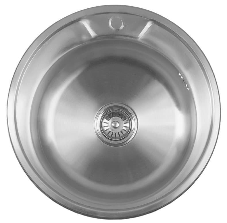Zlewozmywak do zabudowy ze stali nierdzewnej okrągły 51x18cm