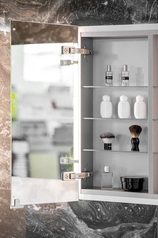 INTEGRA szafka z lustrem do zabudowy, oświetlenie LED, 65x70cm, lewa/prawa