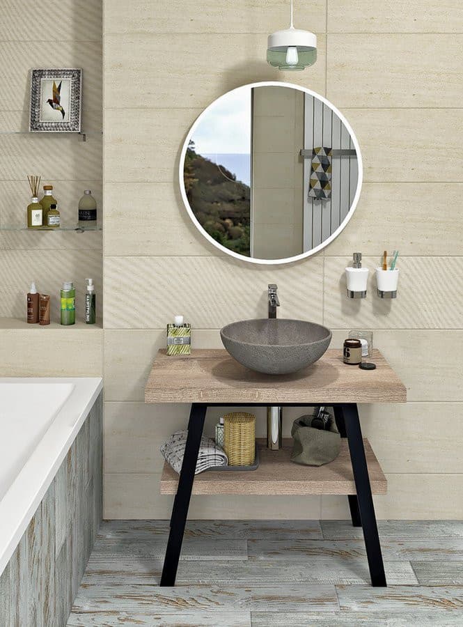 TWIGA konsola pod umywalkę 100x72x50 cm, czarny mat/dąb Rover