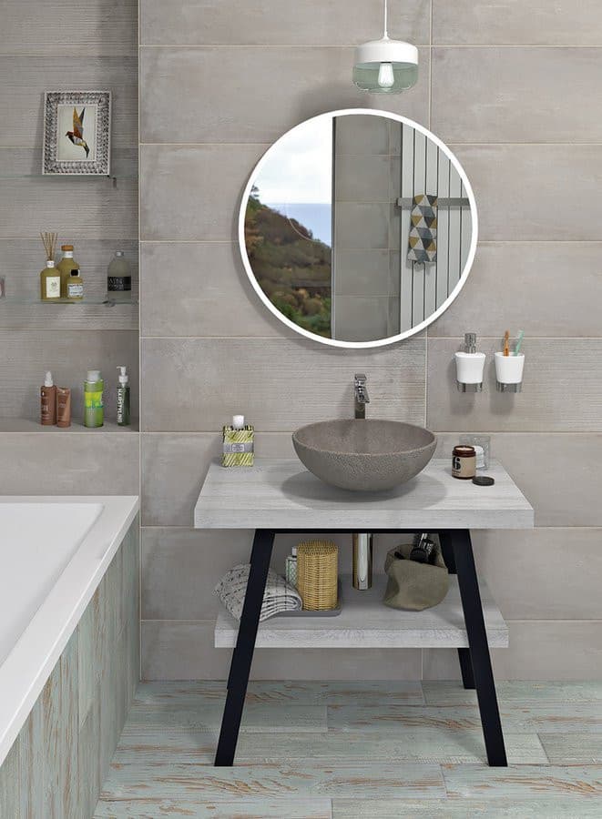 TWIGA konsola pod umywalkę 100x72x50 cm, czarny mat/dąb starobiały