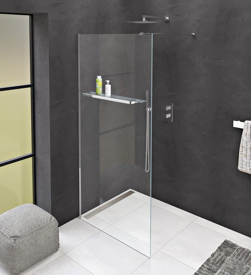 MODULAR SHOWER ścianka do montażu do ściany, 900 mm, z otworami na wieszak na ręczniki