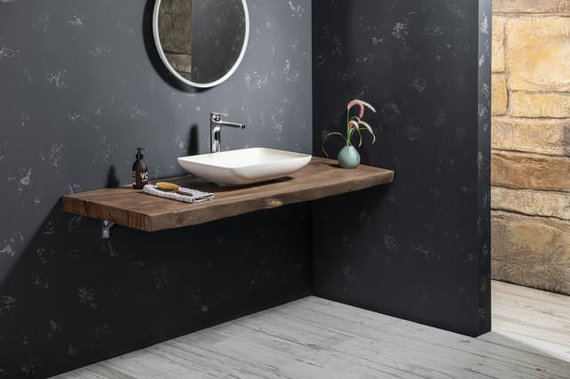 INFRANE umywalka betonowa z odpływem, 57x37cm, biały piaskowiec